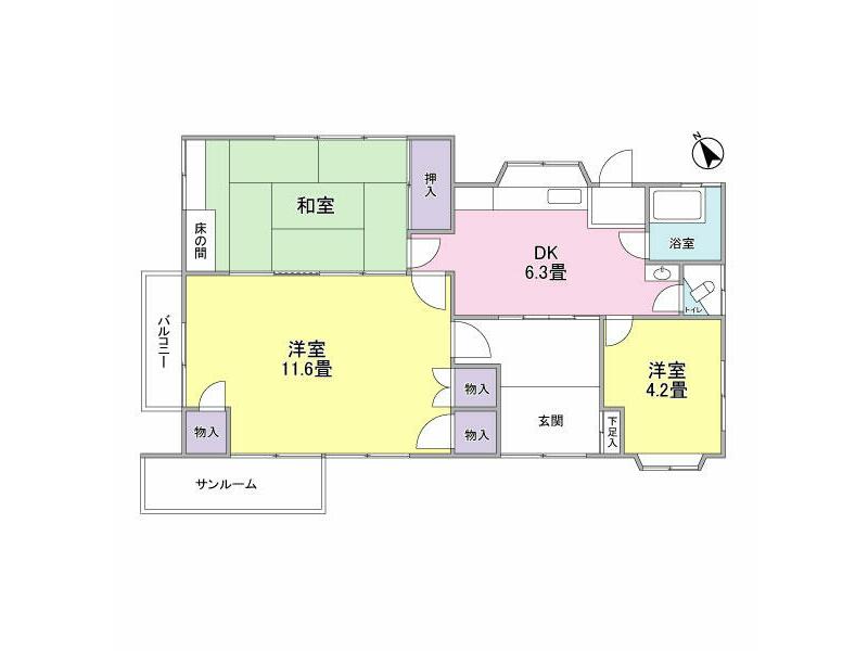 1-story building, 3DK, in Kitayokomine, Odaka Town, Midori Ward, Nagoya City (Minami-Odaka Station) - 5,800,000 yen.