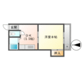長崎市 坂本１丁目（浦上駅前駅） 2階 １DKの間取り図