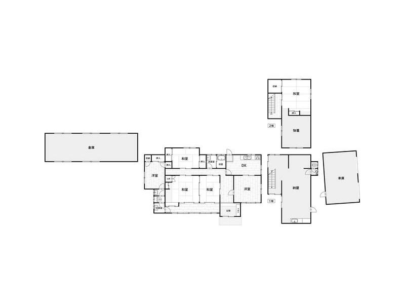 Okayama City, Higashi Ward, Setomachi Sōdō (Mantomi Station) single-story building 5DK