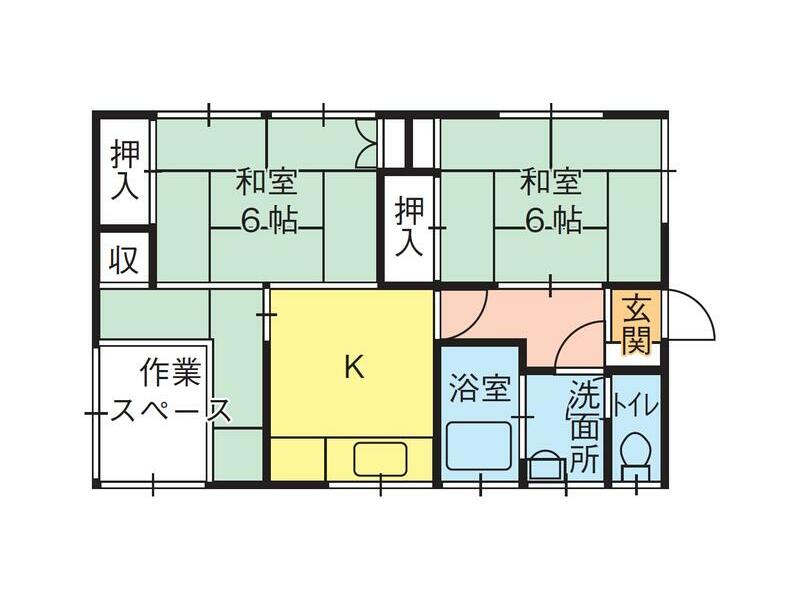 Takamatsu City, Aji Town (Yaguri Station) 2-story 2K