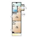 サンライズ浅草 910 １DKの間取り図
