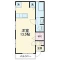 松戸市 幸谷（新松戸駅） 1階 ワンルームの間取り図