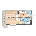 ヴィクトワール五番館 3階 １Kの間取り図