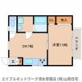 静岡市葵区 瀬名川１丁目（草薙駅） 2階 １DKの間取り図