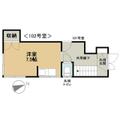 徳久アパート １０２ ワンルームの間取り図