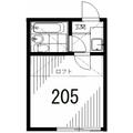 アーバン恵比寿 Ａ２０５ １Kの間取り図