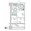 新宿区 東榎町（神楽坂駅） 8階 １DKの間取り図