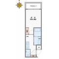 ＲＯＫＵＲＹＵ ２０２ ワンルームの間取り図