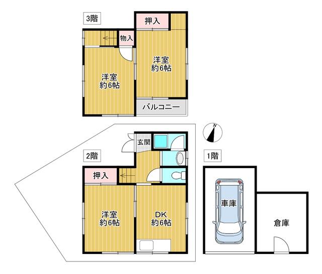 4-chome, Higashihonmachi, Amagasaki City (near Daimotsu Station) 3-story building, 3DK &mdash; photo 1