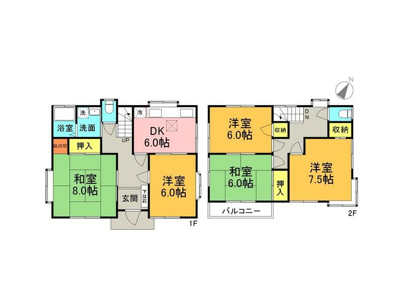 (Hanno station) 2F 5DK

5,800,000 yen