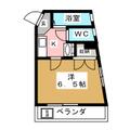 コスモスマンション ３０１ １Kの間取り図