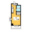 ベルメゾン片岡 3階 ワンルームの間取り図