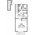 板橋区 双葉町（中板橋駅） 2階 １DKの間取り図