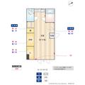 メジロホームズ １０２ ワンルームの間取り図