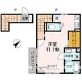 カーサアレテオ ２０２ ワンルームの間取り図