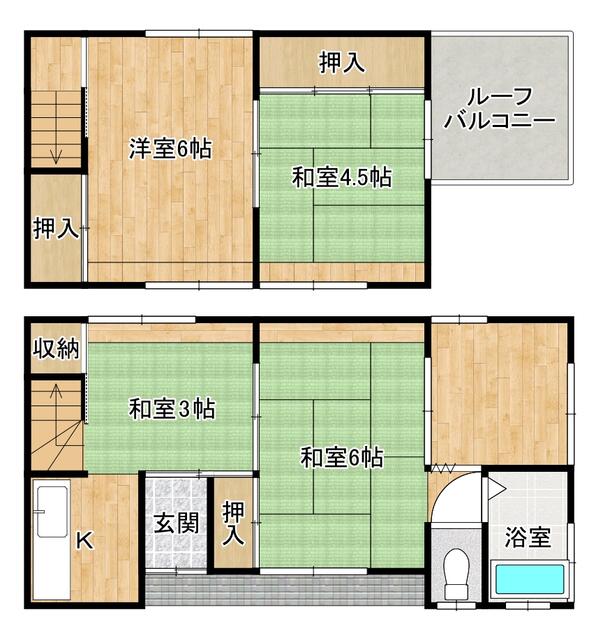 Nishisuminoe 3-chome, Suminoe-ku, Osaka City (Suminoe Station) 2-story building, 4K &mdash; photo 1