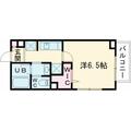 世田谷区 経堂１丁目（経堂駅） 2階 １Kの間取り図