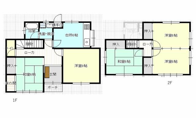 Kurashiki City, Kitaune 4-chome (Tokiwa Station), 2-story building, 5DK &mdash; photo 1
