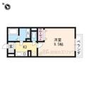 草津市 南笠東４丁目（南草津駅） 2階 １Kの間取り図