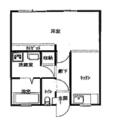 三宅マンション ２０５ ワンルームの間取り図