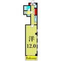 センタービレッジ千駄木 ２０２ １Kの間取り図