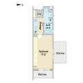 新代田Ｍｕｓｉｋｖｅｒｅｉｎ ０３０２ １Kの間取り図