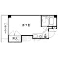 シエール西の京 ４０２ ワンルームの間取り図
