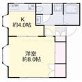 サングレースⅡ 1階 １Kの間取り図
