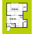 かつらマンション 4階 １Kの間取り図