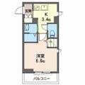 カーサレジオ ００３０１ １Kの間取り図