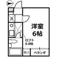 フェリス新松戸 205 １Kの間取り図