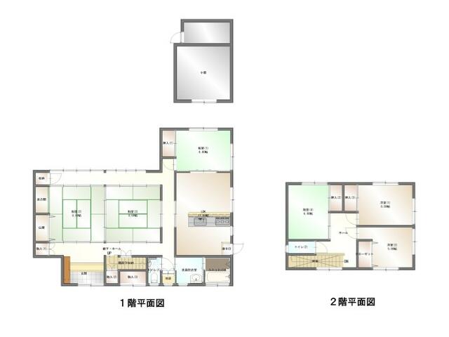 Nyu District, Echizen Town, Guwara (Shinmei Station) 2-story building 6DK