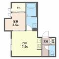 ノエルオーク四谷 ００１０１ １DKの間取り図