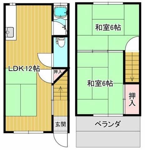 Osaka City, Yodogawa Ward, Tagawa 3-chome (Tsukamoto Station) 2-story building, 2LDK &mdash; photo 1