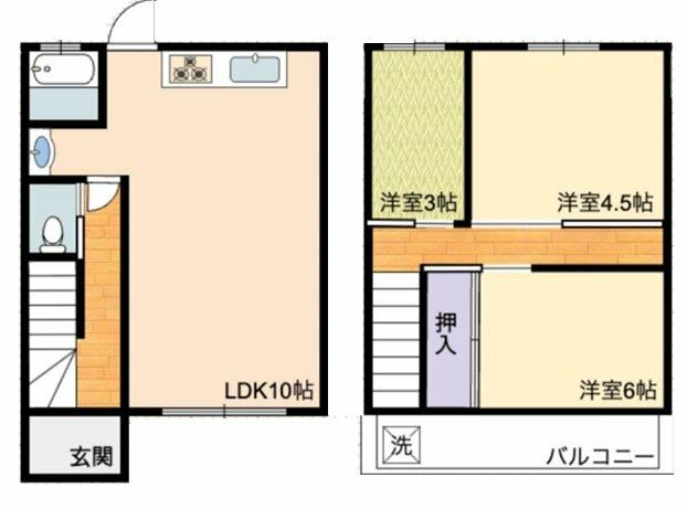 Amagasaki City, Konakajima 3-chome (Sonoda Station), 2-story building, 3LDK &mdash; photo 1