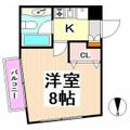 ツーウィングスサンキン 2階 １Kの間取り図