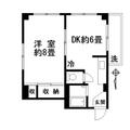 板橋ローヤルコーポ 401 １DKの間取り図