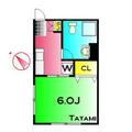 ハウス清水 ３０１ １Kの間取り図