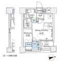 レジデンス文京春日 １４０２ １DKの間取り図