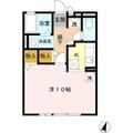 プランドール鈴木 １０２ １Kの間取り図