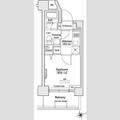 プラウドフラット王子神谷 ６０４ １Kの間取り図
