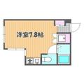 岡山市北区 番町２丁目（岡山駅） 2階 ワンルームの間取り図