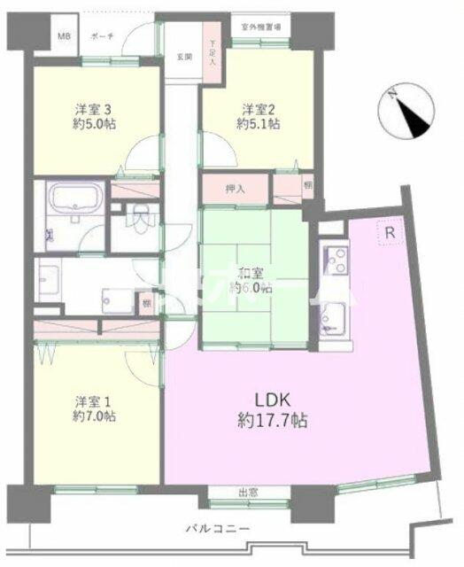 アットホーム プランヴェールｅｘサザンウイング 12階 ４ｌｄｋ 荒川区の中古マンション マンション購入の情報