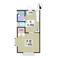 プルミエールＡＭＩ 102 １Kの間取り図