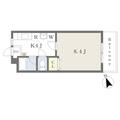 グランマーレ金沢文庫 ２０７ １Kの間取り図