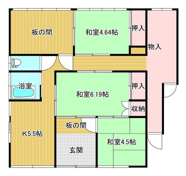Higashikomatsu 2-chome, Kita-ku, Okayama City (near Omoto Station) Single-story house, 4DK &mdash; photo 1