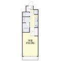 岡山市北区 大供２丁目（大元駅） 2階 １Kの間取り図