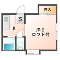 ローリエ手形 1Ｃ １Kの間取り図