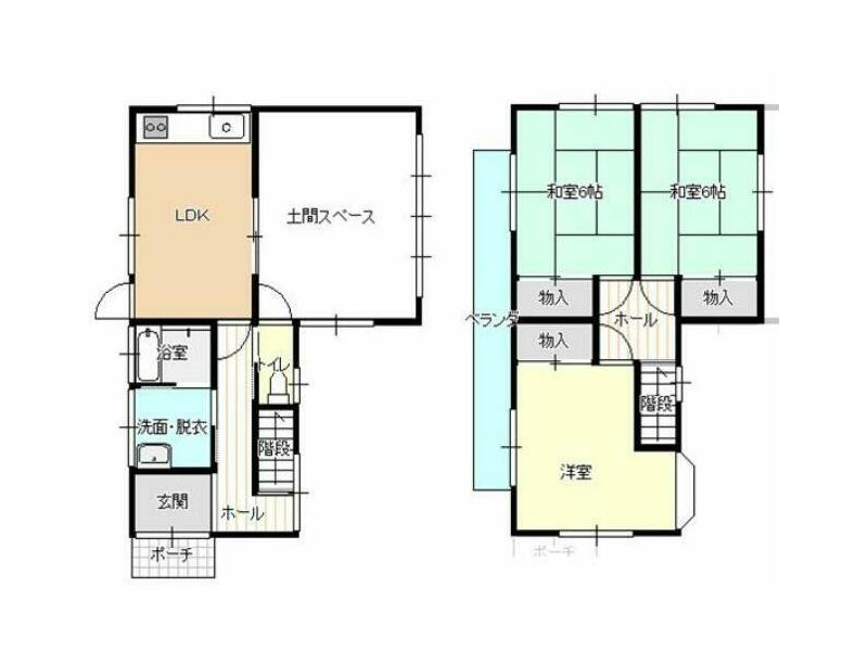 Hikari City, Muromachi Shinkai 1-chome (Hikari Station) 2-story building 3SLDK