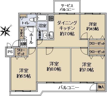 新挟山ハイツ 5階 ４ｄｋ 狭山市の中古マンション アットホーム マンション購入の情報